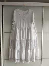 Sukienka biała midi roz 48-50