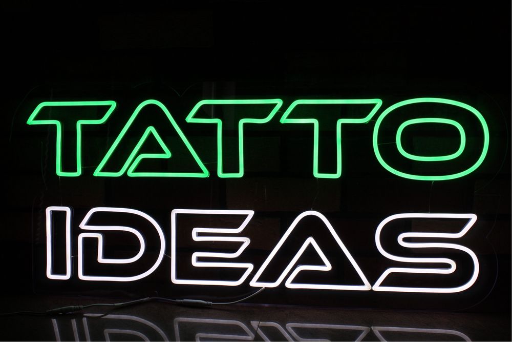 Napis neon TATTO IDEAS