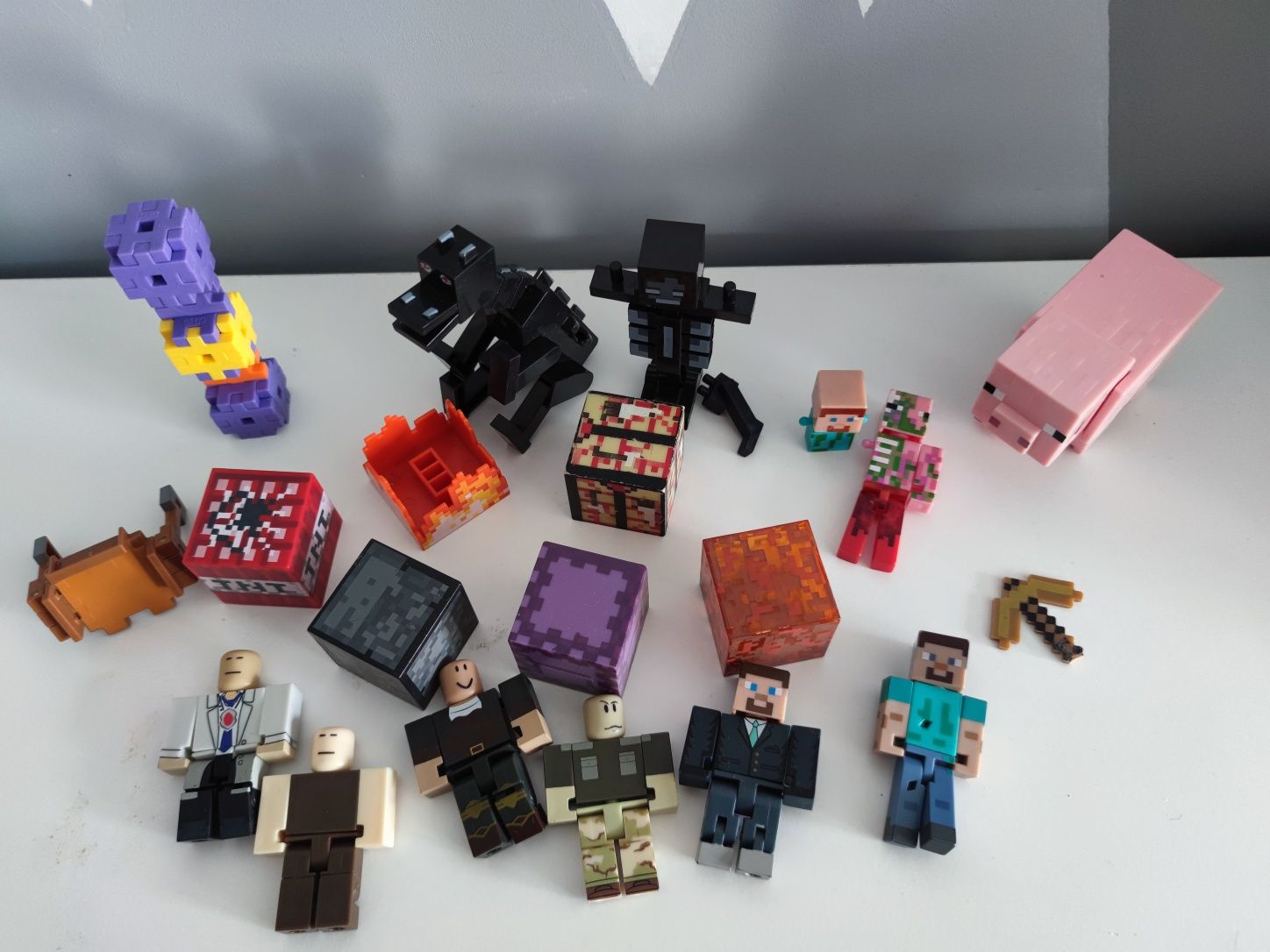 Zestaw klocków figurek Minecraft Roblox zabawki ludziki dla chłopca