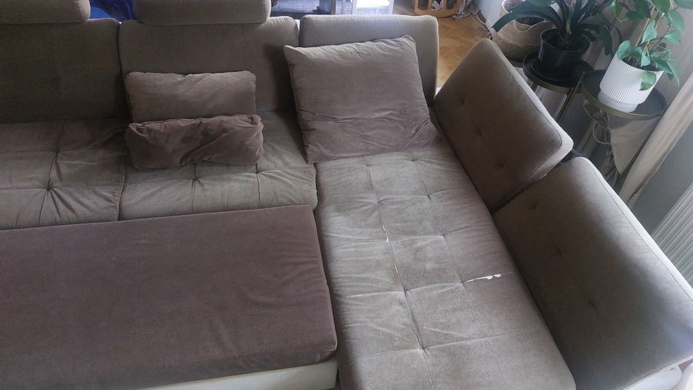 Duża kanapa, narożnik z funkcją spania, Dajtki