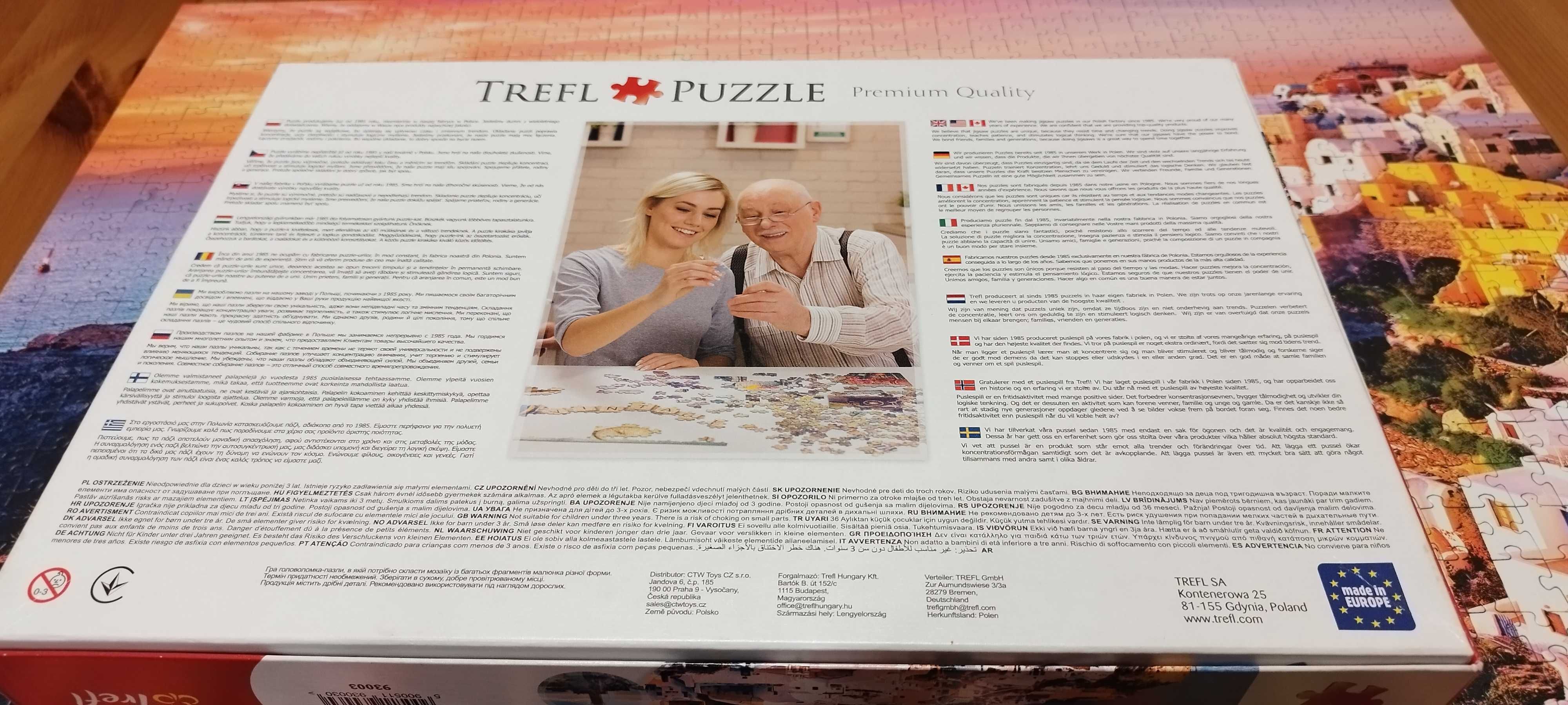 Puzzle 1000 Trefl + puzzle 54 mini dla dzieci