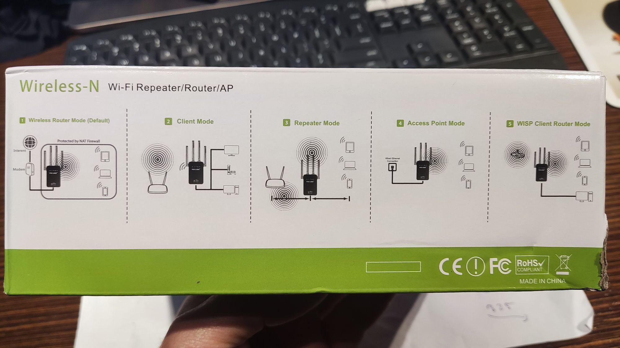 Wzmacniacz sygnału Wi-Fi Repeater, Router z 4 antenami