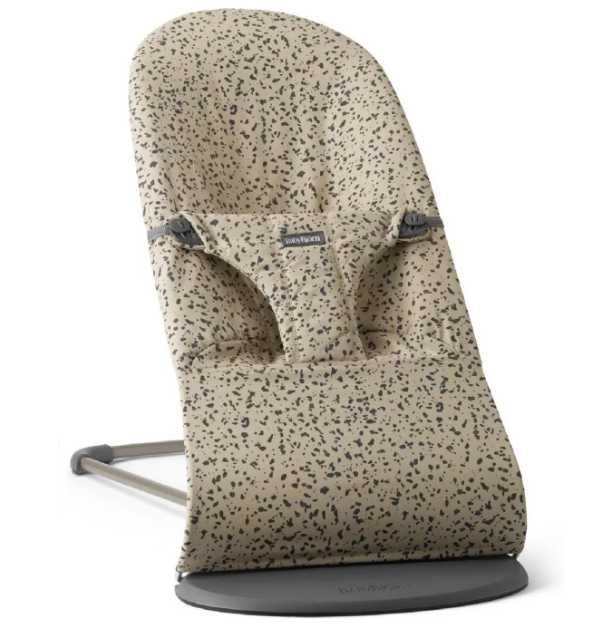 BABYBJORN - leżaczek BLISS WOVEN - Beige/Dark grey print