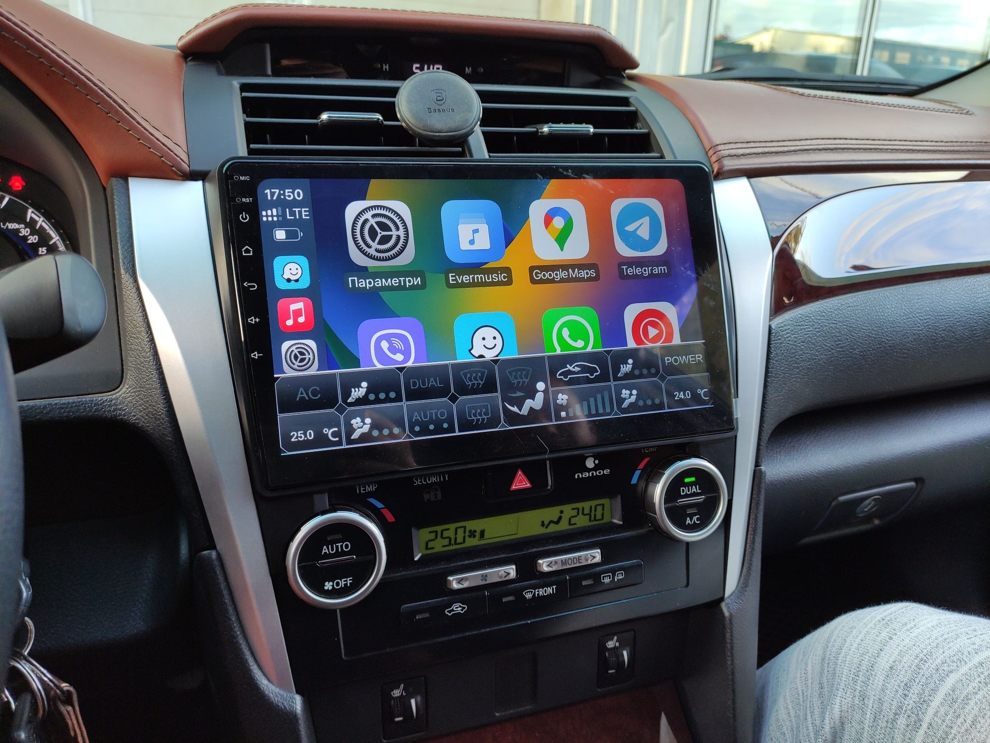 Новая магнитола Toyota Camry 50 QLED экран 8 ядер 4GB+CarPlay 4G SIM