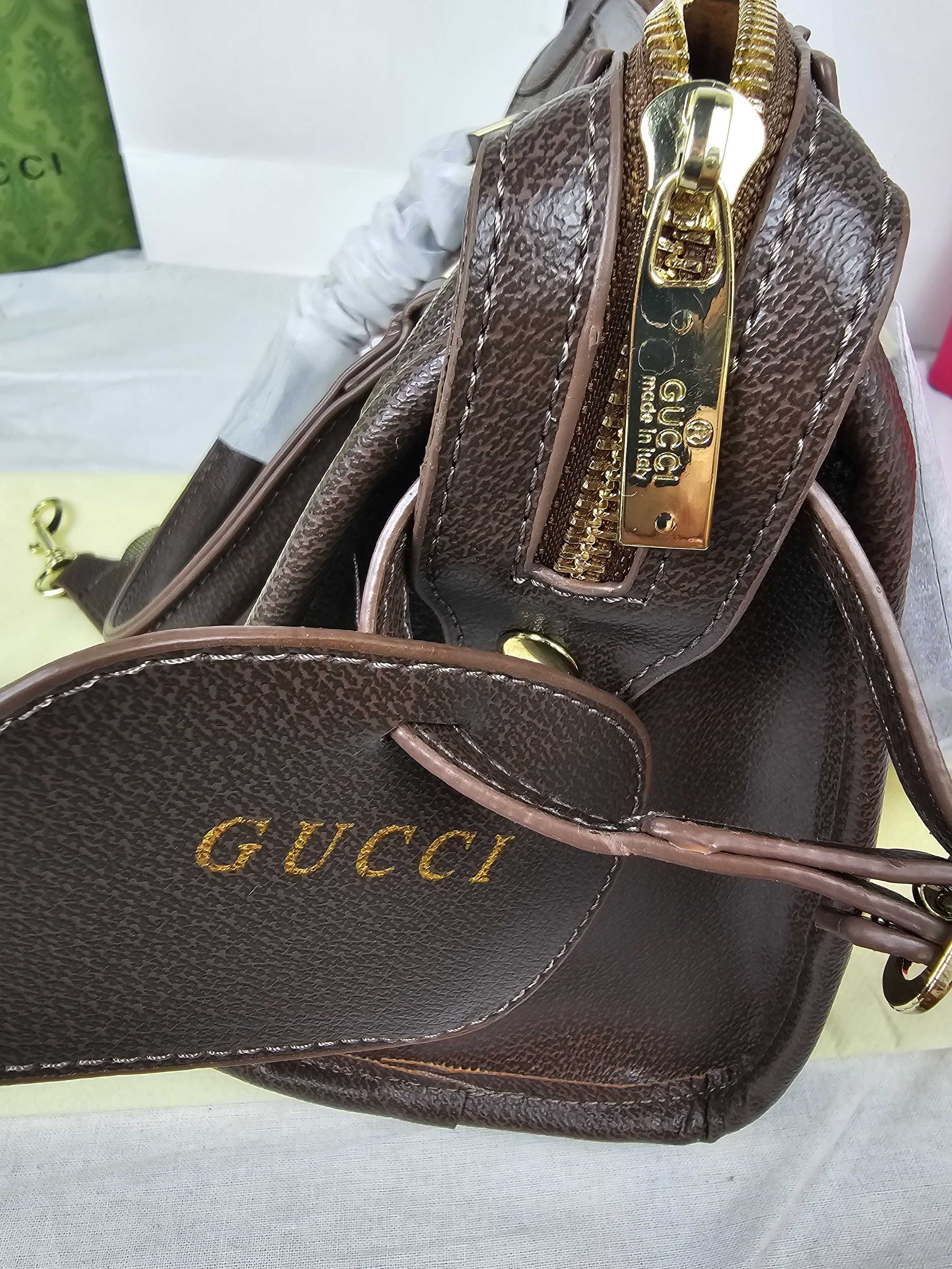 Torba damska Gucci kuferek brązowy torebka