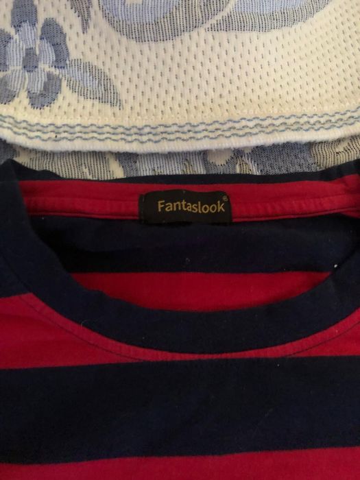 Camisola vintage de manga comprimida listrada