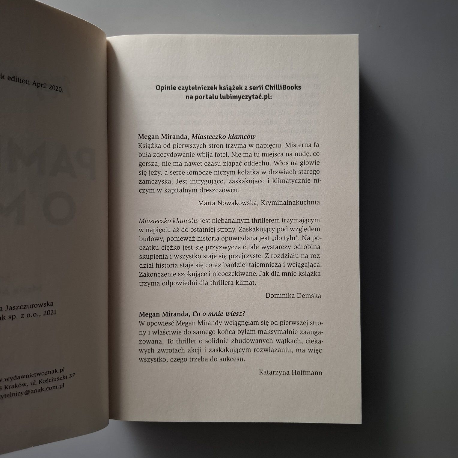 Pamiętaj o mnie Megan Miranda