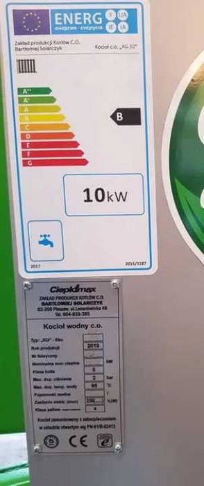 Kocioł 10kW 100m2 z podajnikiem na ekogroszek kotły piec 5klasa KG-ECO