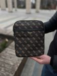 ЯКІСНА ФОРНІТУРА! Чорно золотий месенджер Guess. Чоловіча сумка