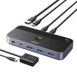 Przełącznik Usb 3.0 Ugreen Cm687 Kvm 2X4 5Gbps Do 2 Komputerów
