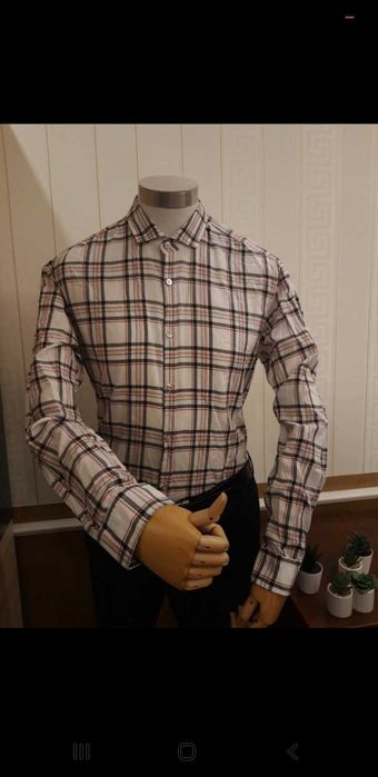 Koszula Hugo Boss, slim fit, r.L, w kratkę, męska