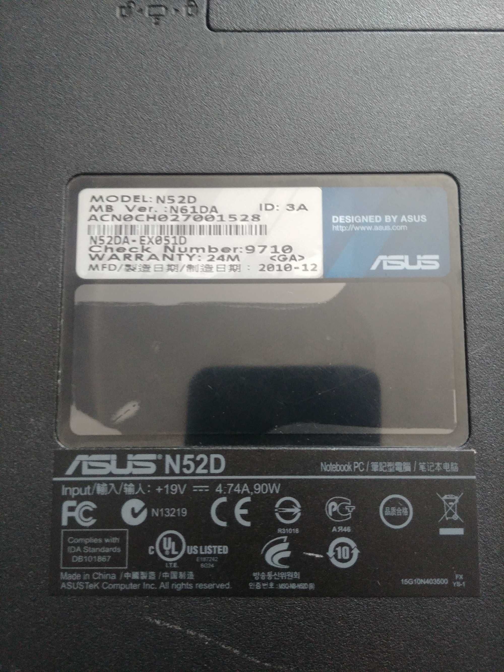 Ноутбук Asus N522D