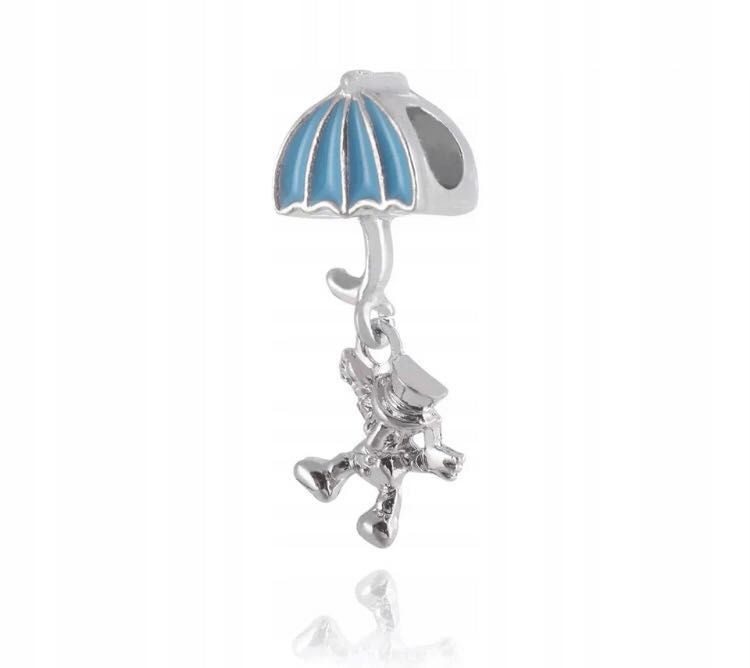 charms do pandora świerszcz Pinokio parasol Disney wisiorek srebrny