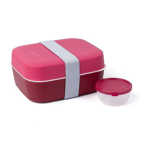 Lunchbox 3 w 1 rubinowy / Amuse
