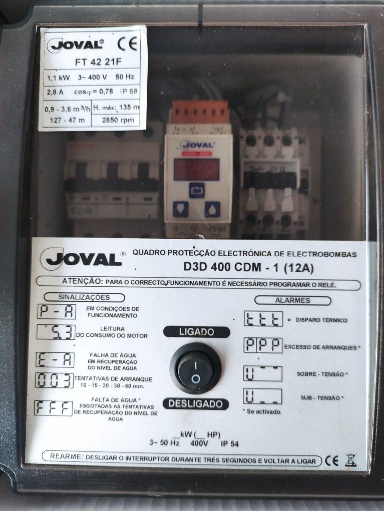 Quadro de bomba trifásica