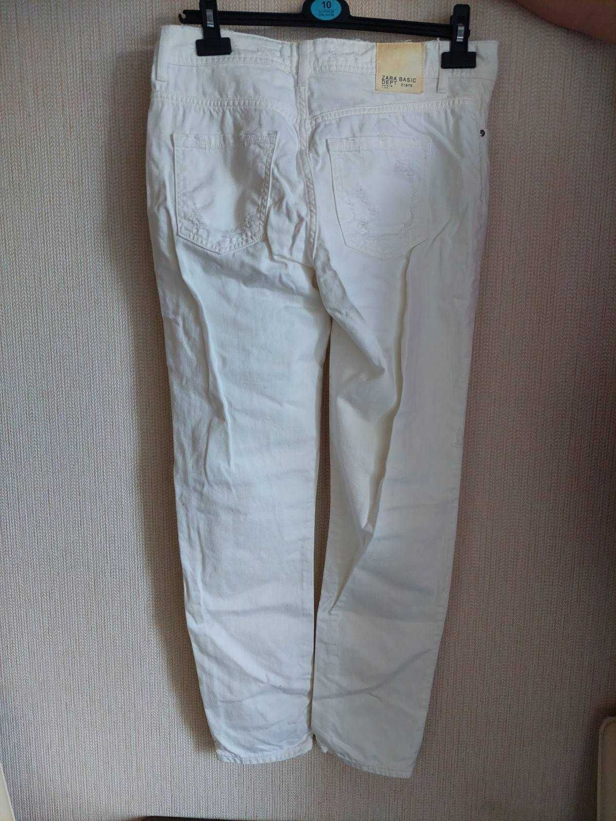 Джинси білі Zara Basic Denim розмір 38