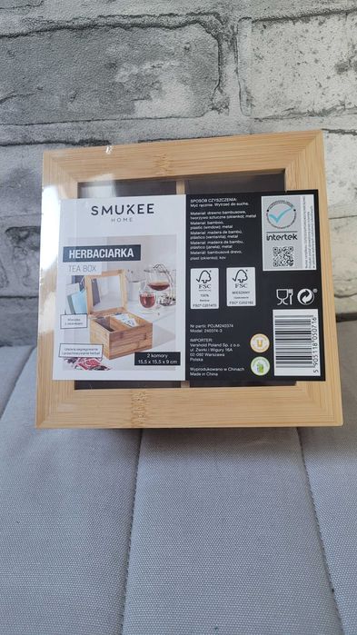 Pudełko na herbatę z drewna bambusowego