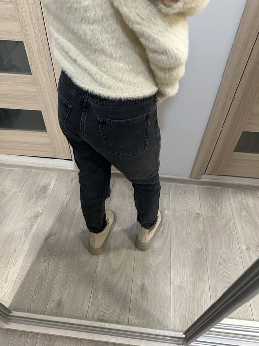 Чорні сірі джинси мом жіночі