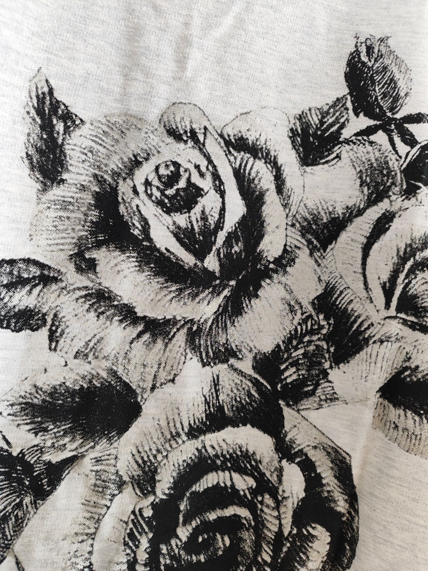 Bluza Reserved beżowa z różami r M