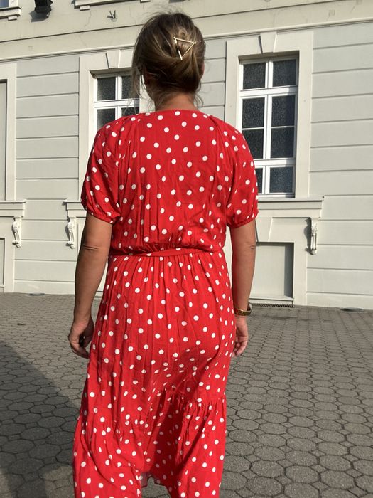 Nutmeg sukienka w groszki kropki pin up wiskiza 44/46