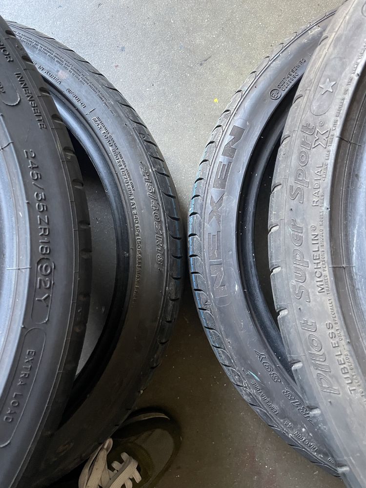 Pneus 215/40/18 + 245/35/18 Nexen+ Michelin semi novos