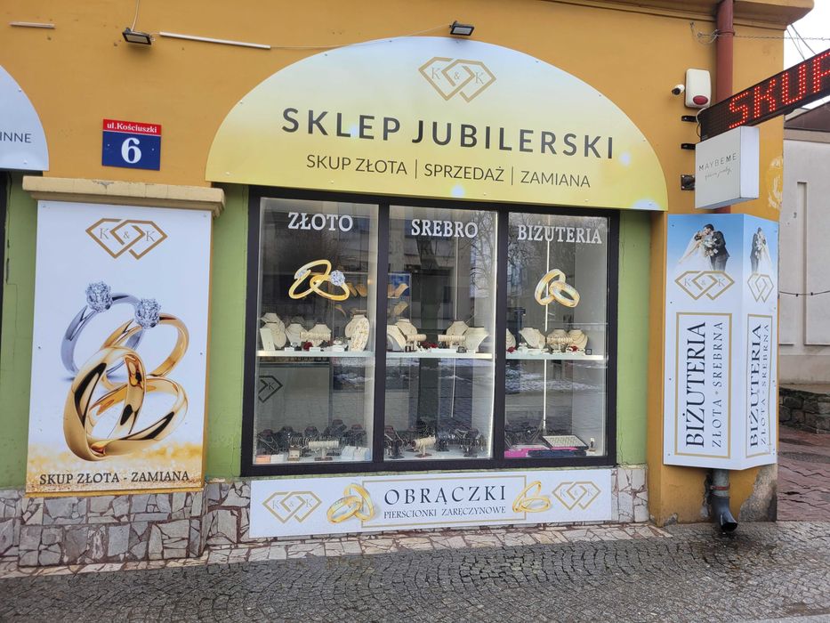 Złoty pierścionek z czerwonym kamieniem próba 585  sklep