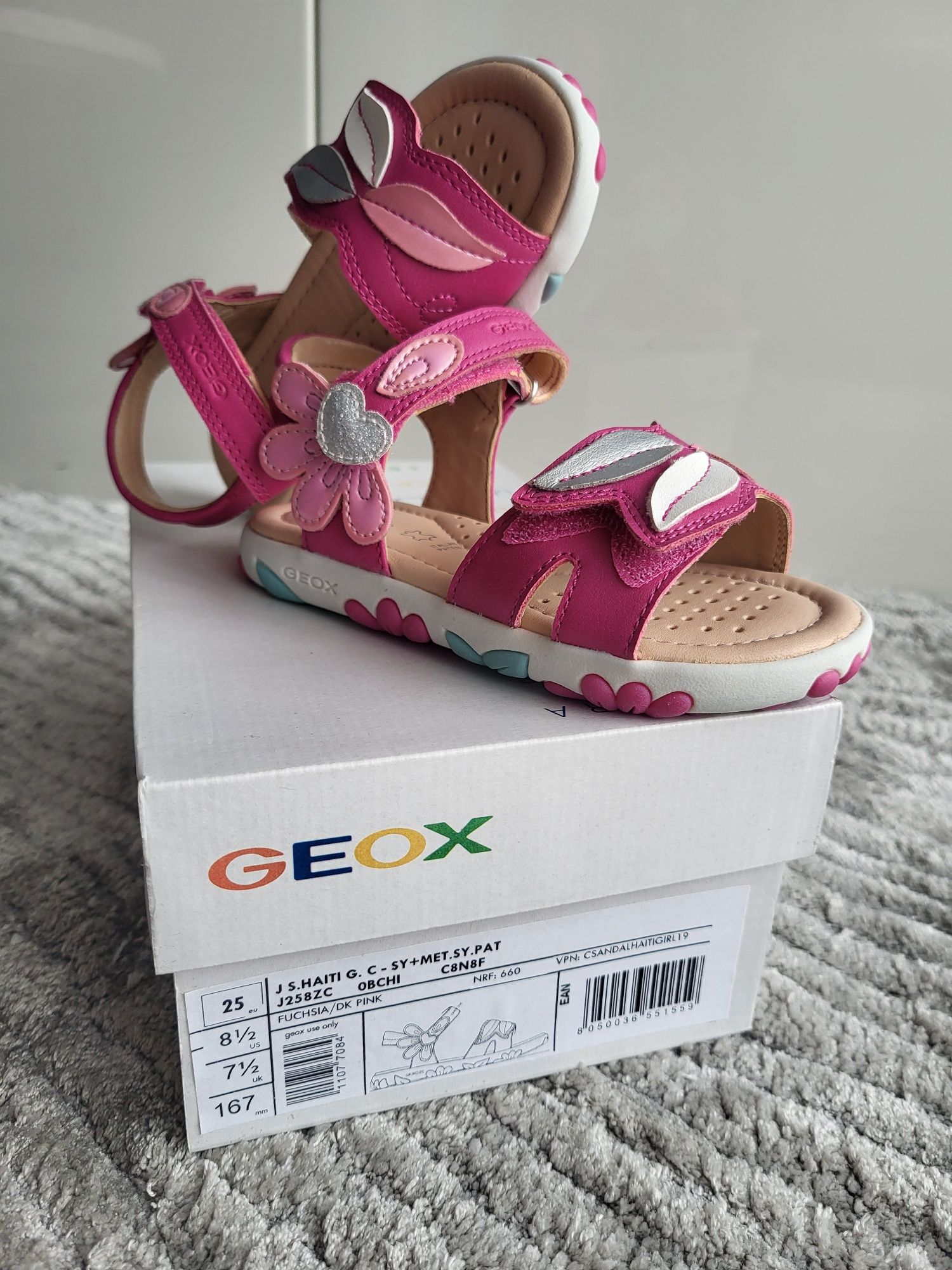 Sandały dziewczęce Geox NOWE 25