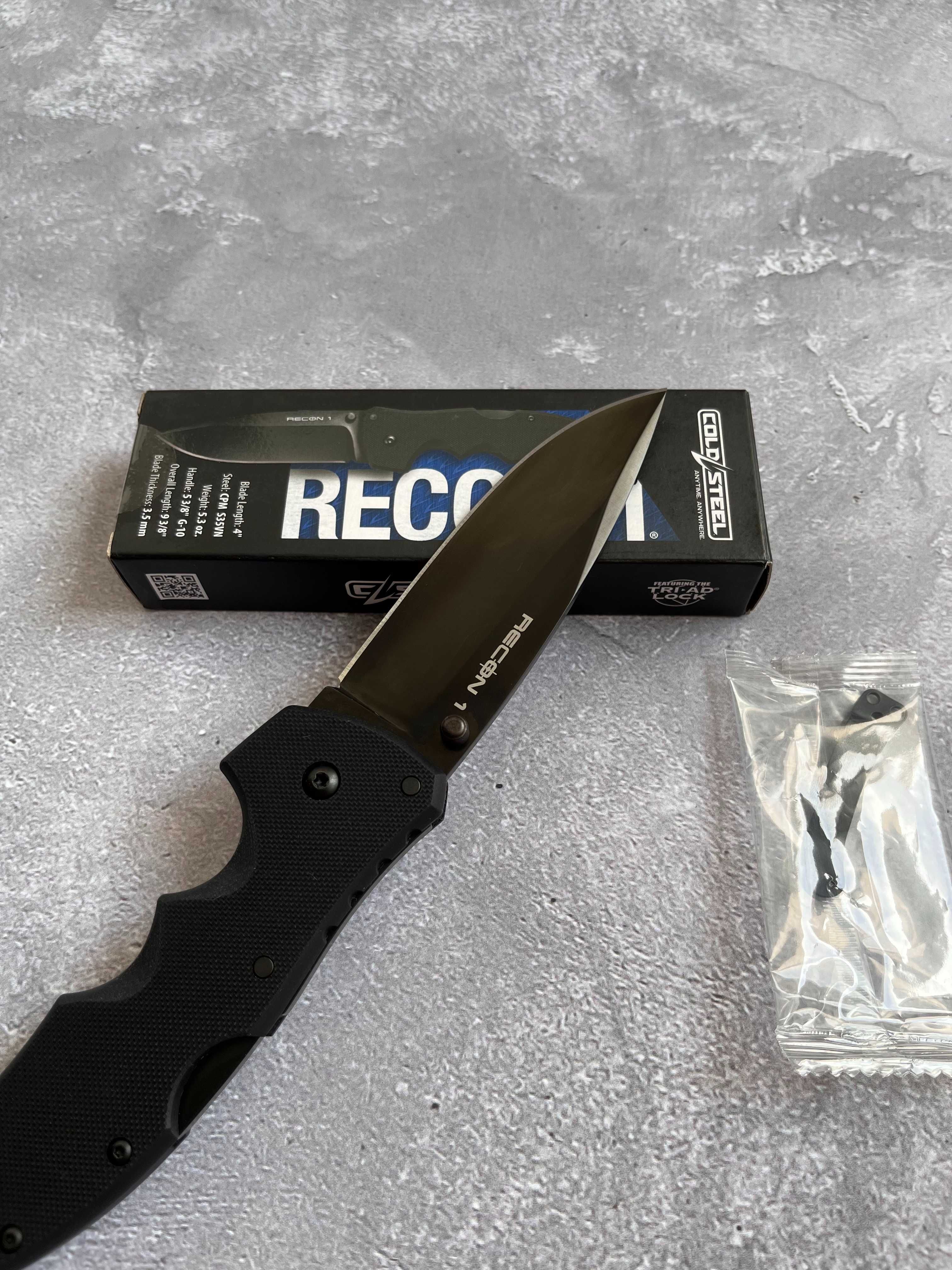 Складний ніж туристичний тактичний Cold Steel Recon 1 складной нож