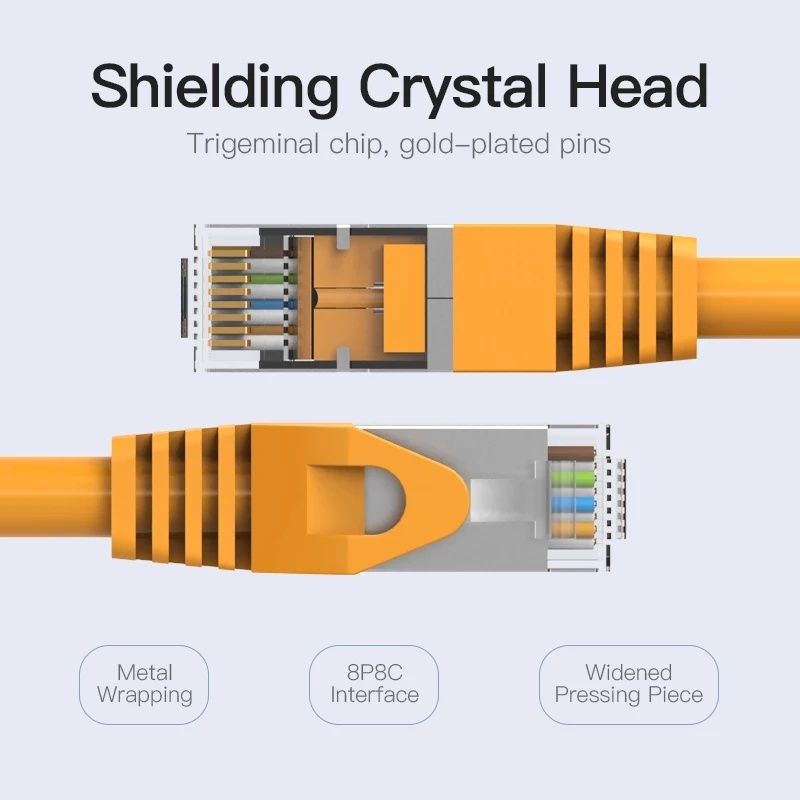 5 metros CAT 6A RJ45 marca VENTION 10gbps alta qualidade cabo Ethernet