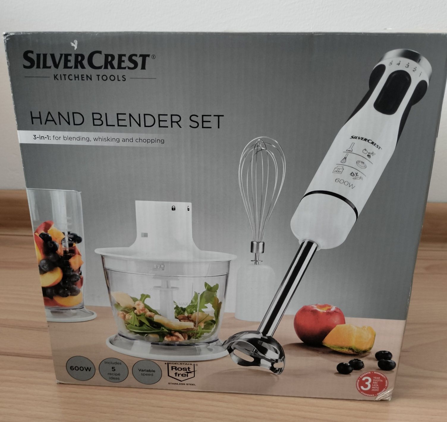 Blender ręczny 600 W z zestawem akcesoriów Silvercrest Kitchen Tools