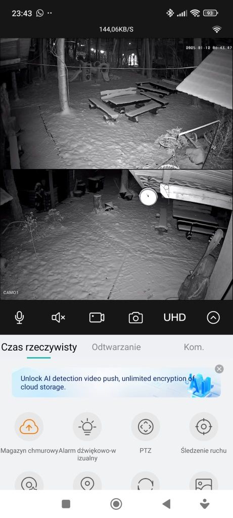 Kamera wifi 360 monitoring karta pamięci