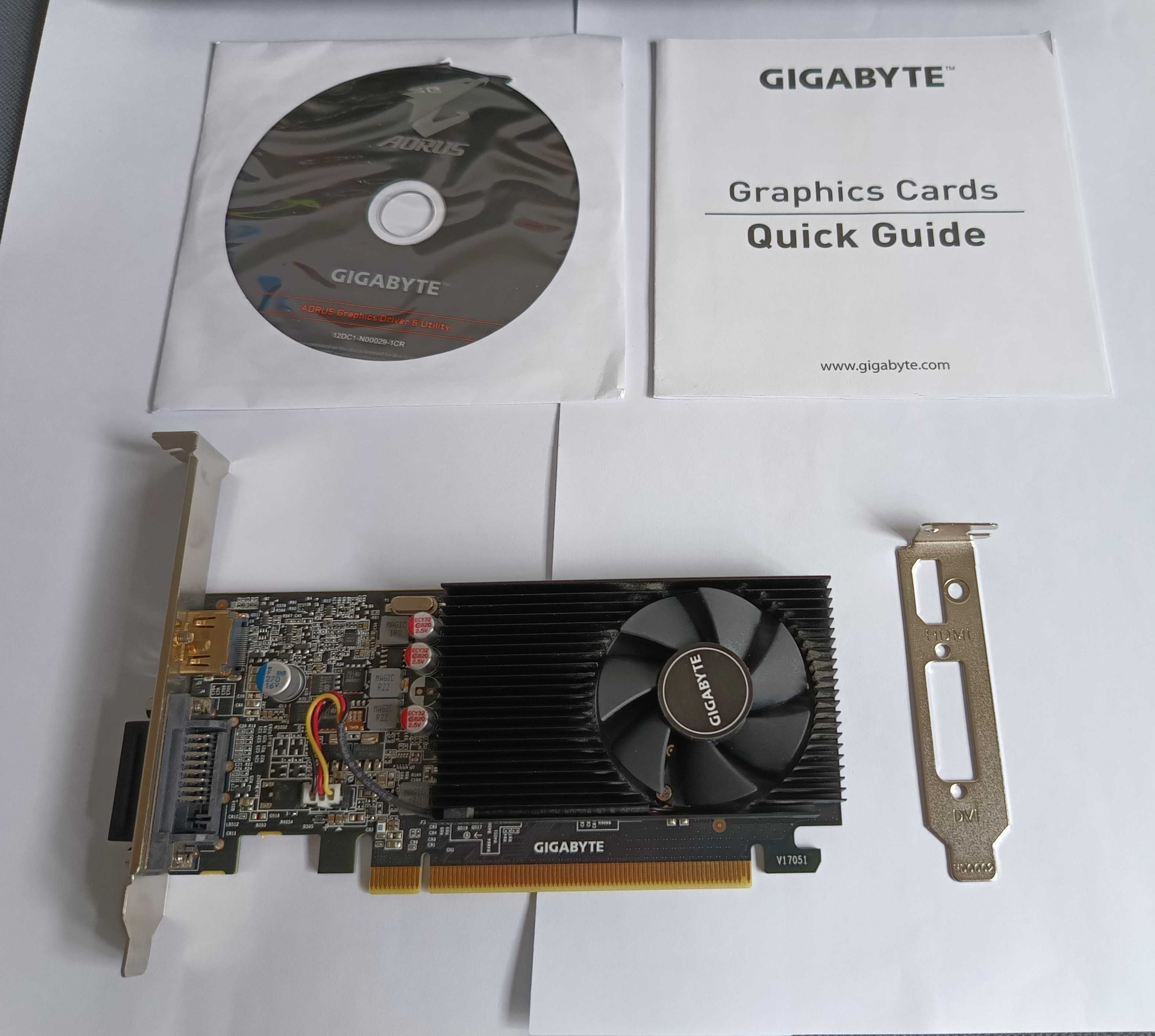 GIGABYTE Geforce GT 1030 LP HP DDR5 2GB PCIE 3.0 HDMI 4K  jak Nowa Wwa