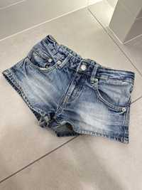 Spodenki szorty jeansowe dla dziewczynki h&m regulowane 128cm