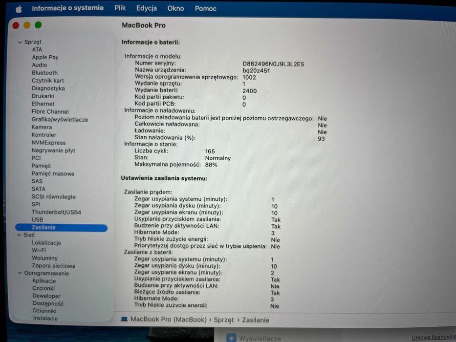 Laptop Apple Macbook PRO 13'' 2020 A2338 M1 8core 16/512GB FV23% szary