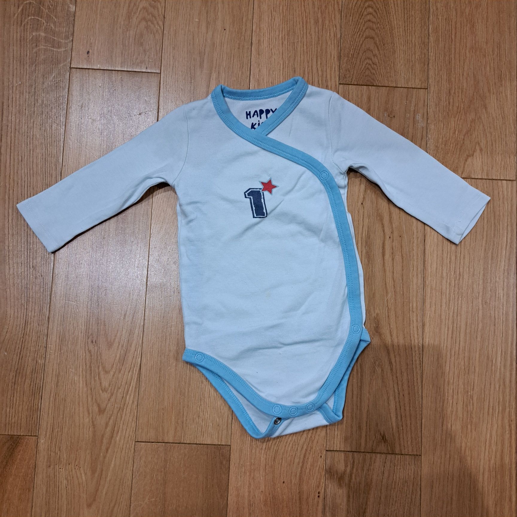 Body kopertowe, 62/68, Tchibo, białe, 1, body z długim rękawem, bawełn