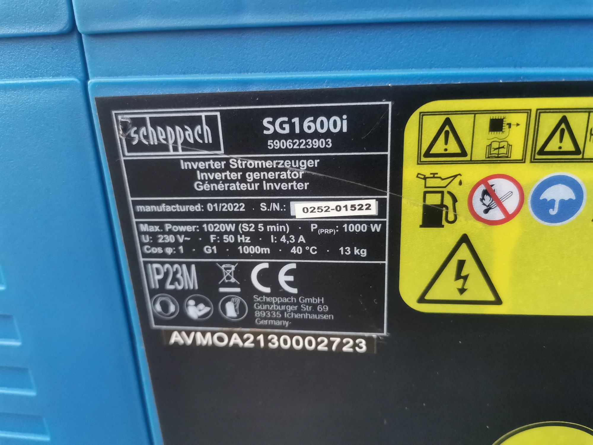 Agregat prądotwórczy scheppach inwerter