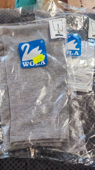 Wola Legginsy 3/4 rozmiar 140cm szare kolarki