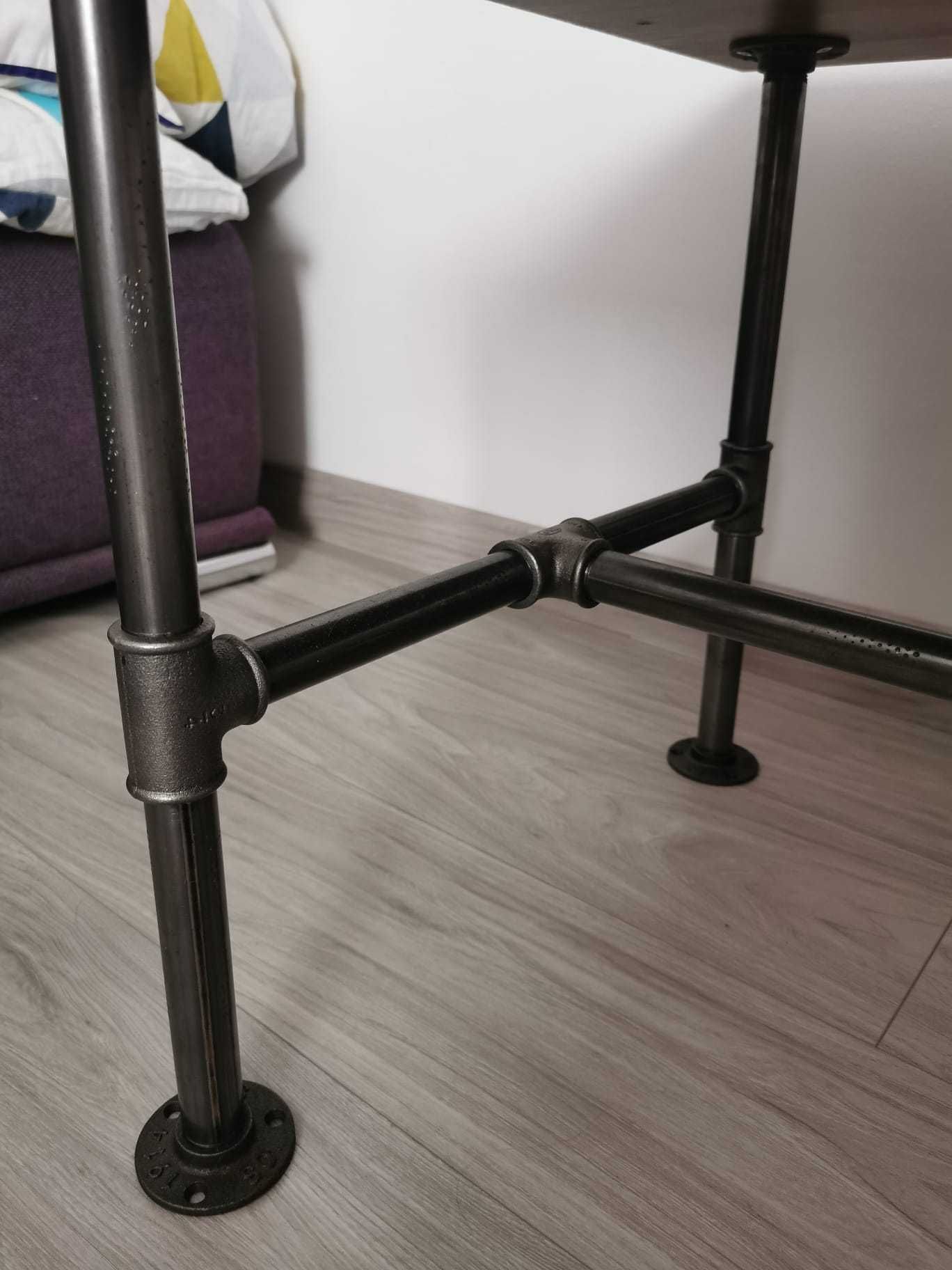 Stolik kawowy z rur hydraulicznych, loft, ława, unikalny