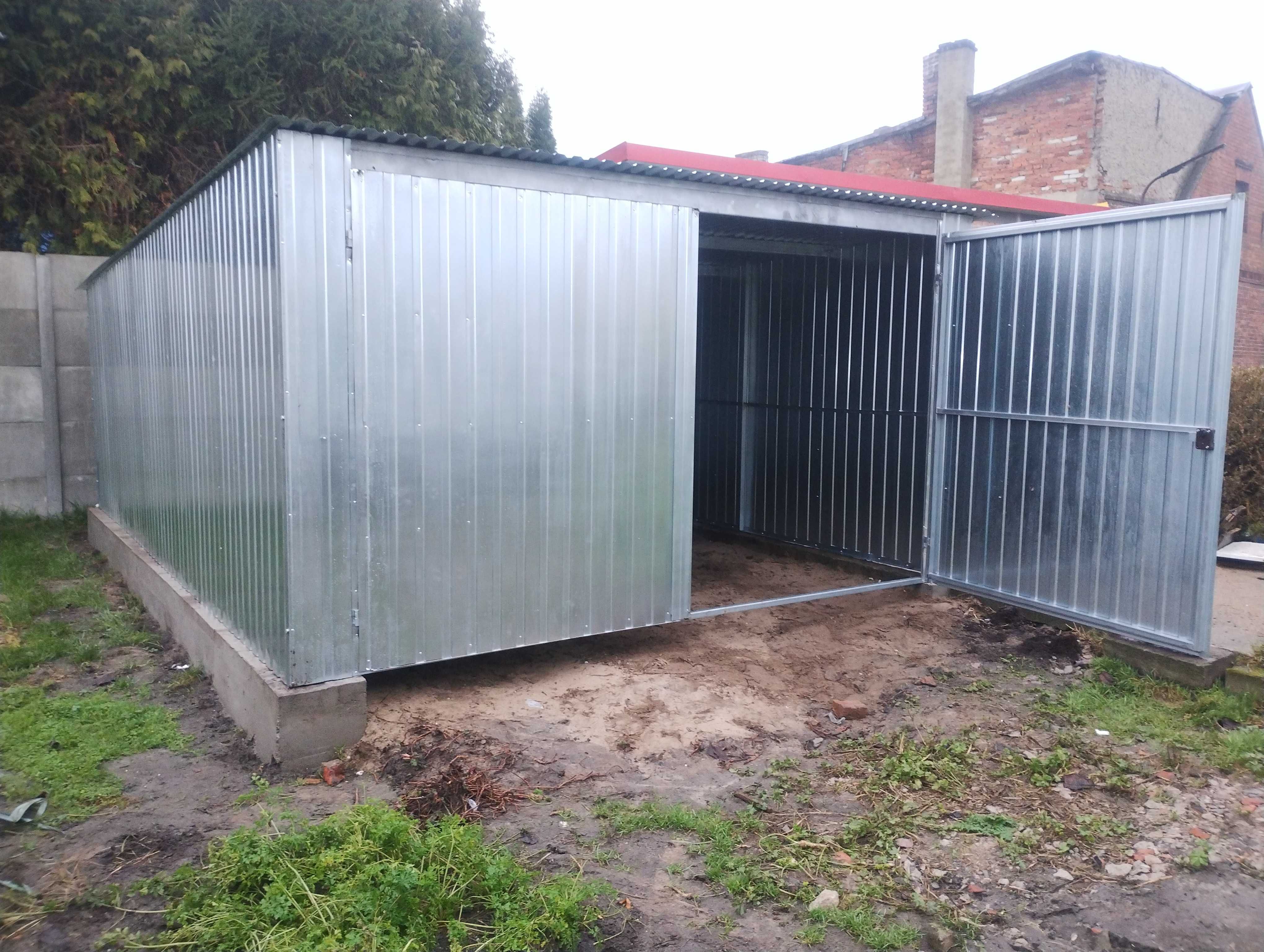 Garaż blaszany. Schowek. 4x6  Konstrukcja ocynkowana. 1 gat. Producent