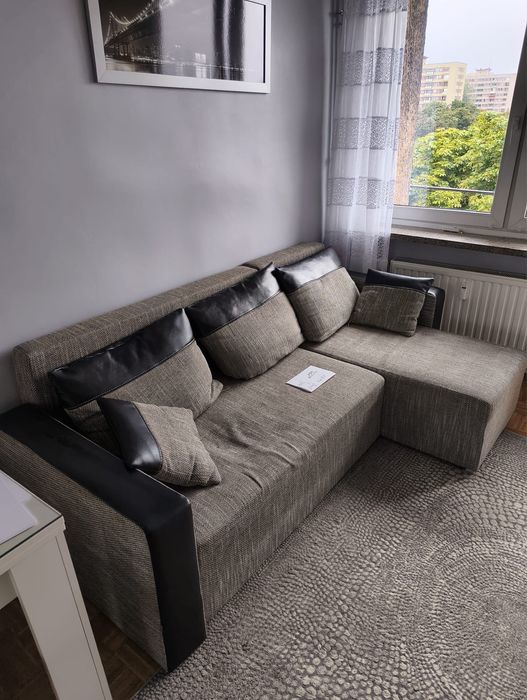 Narożnik rozkładany z funkcją spania wyprzedaż mebli z mieszkania