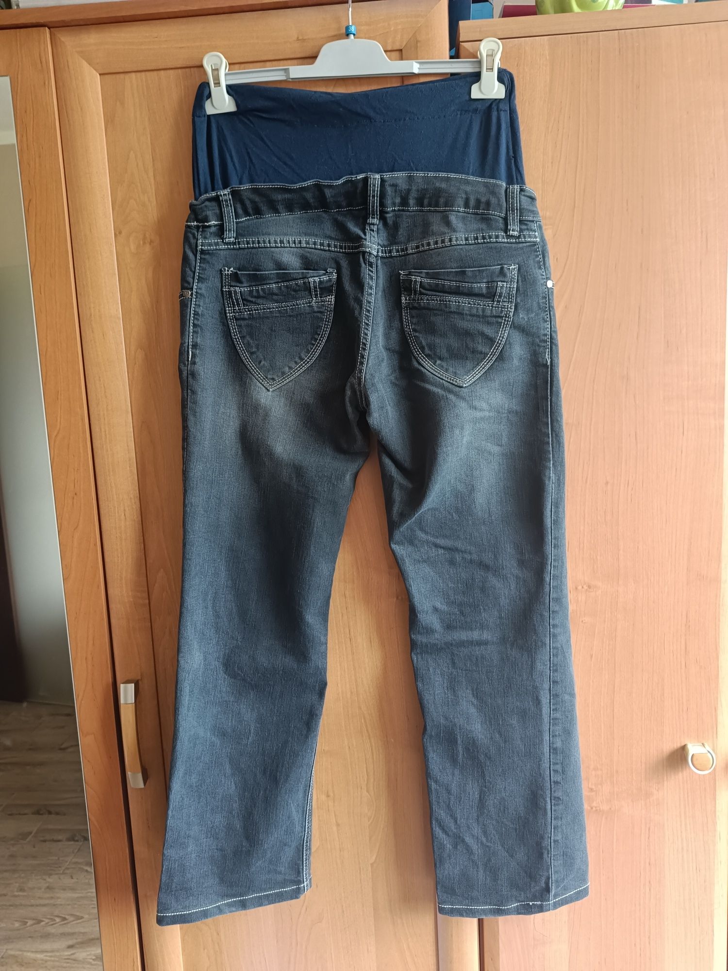 ciążowe jeansy r. L 40, spodnie regulacja w pasie
