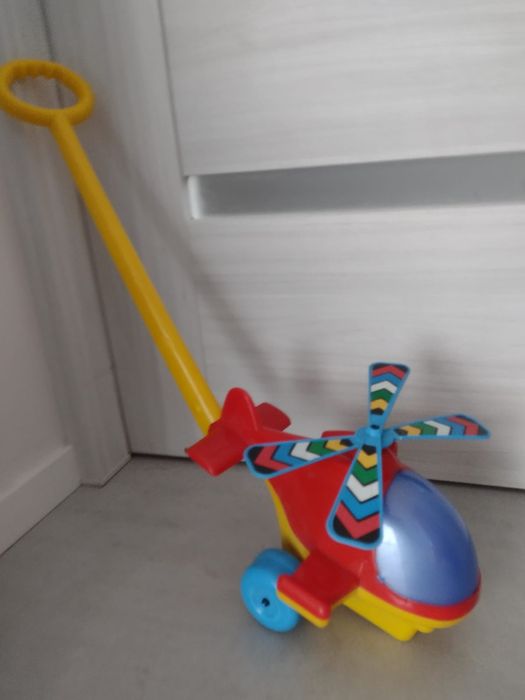 Duży helikopter chodzik pchacz jeździk pchanka