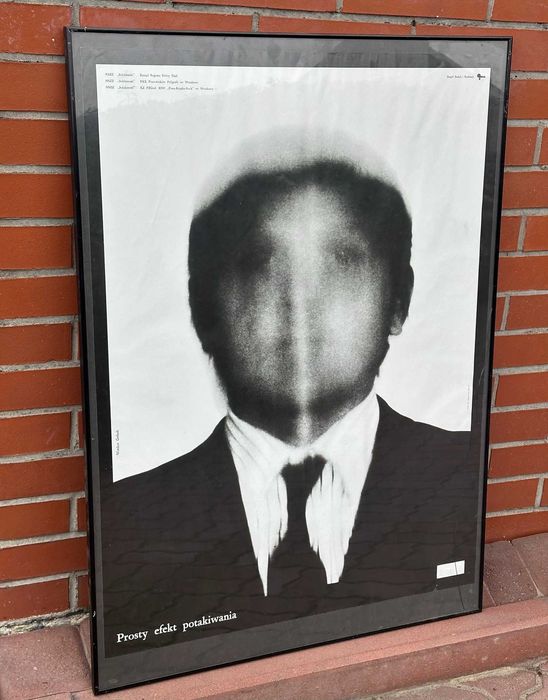 Prosty efekt potakiwania Solidarność 1981 Wiesław GOŁUCH plakat prl