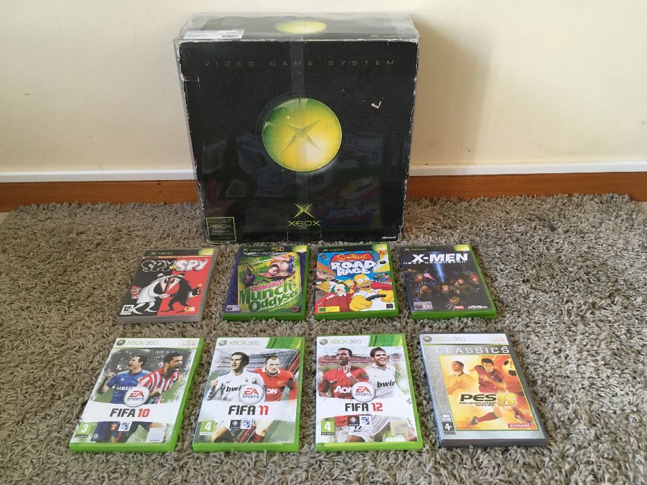 XBOX classic desbloqueada + 4 jogos + 4 jogos Xbox 360