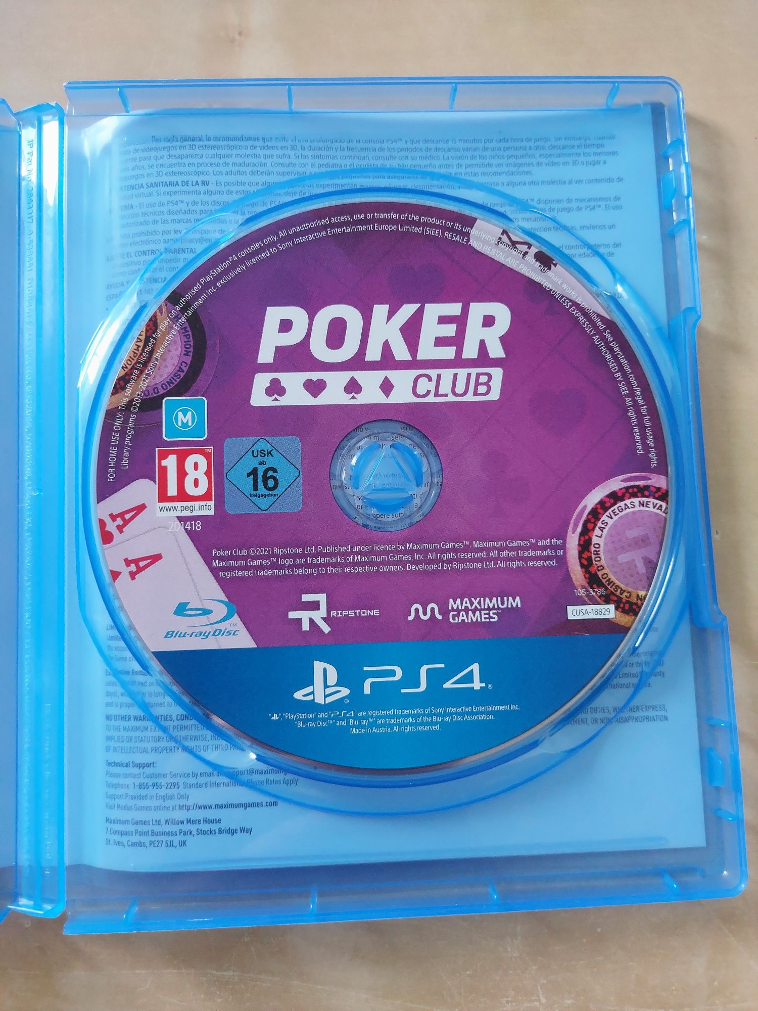 Poker Club Texas Hold'em dla miłośników gier karcianych styl Las Vegas