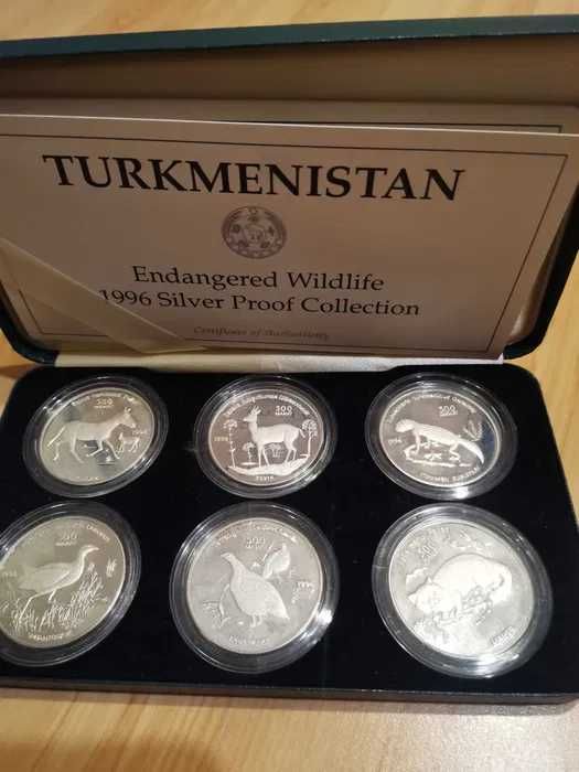 Туркменистан 500 манат 1996 "Редкие и исчезающие виды диких животных"