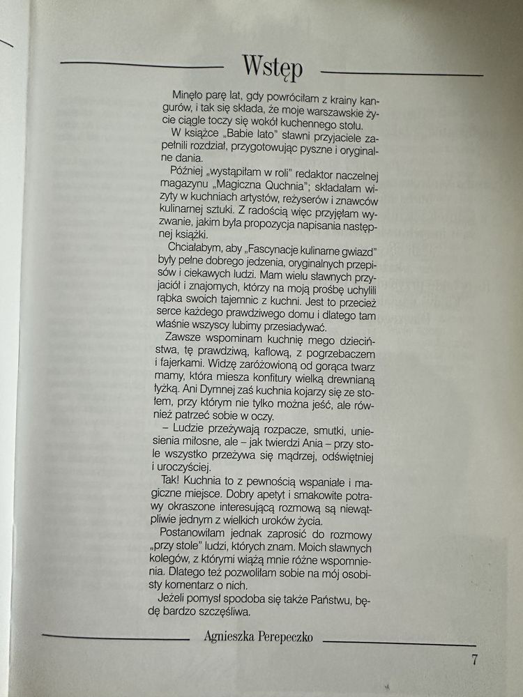Fascynacje kulinarne gwiazd. Agnieszka Perepeczko.