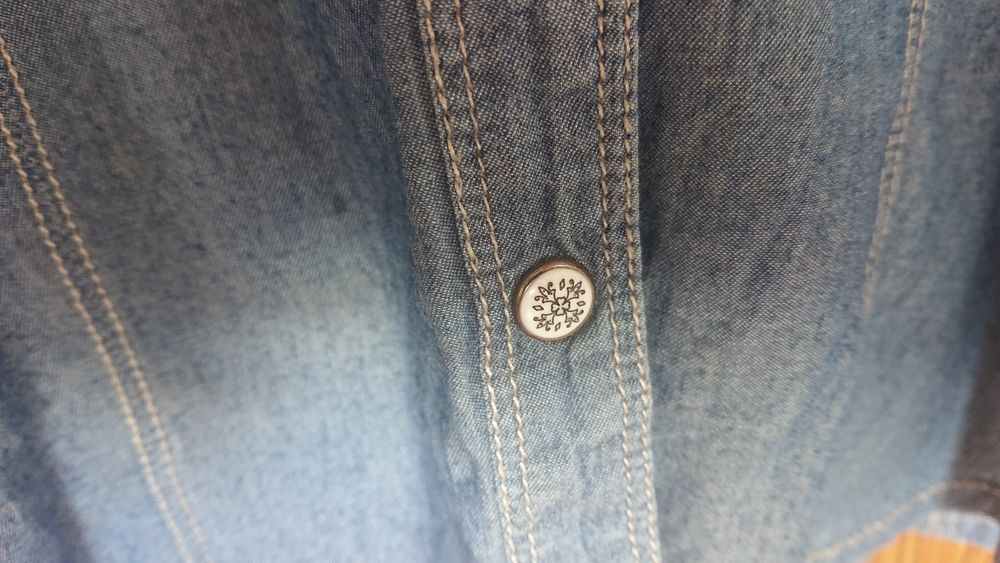 Koszula dzinsowa z krótkim rękawem rozmiar 38 Promod