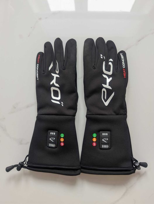 Ekoi Rękawice Zimowe Grzewcze Ogrzewane na Baterie Rower Jak NOWE > L