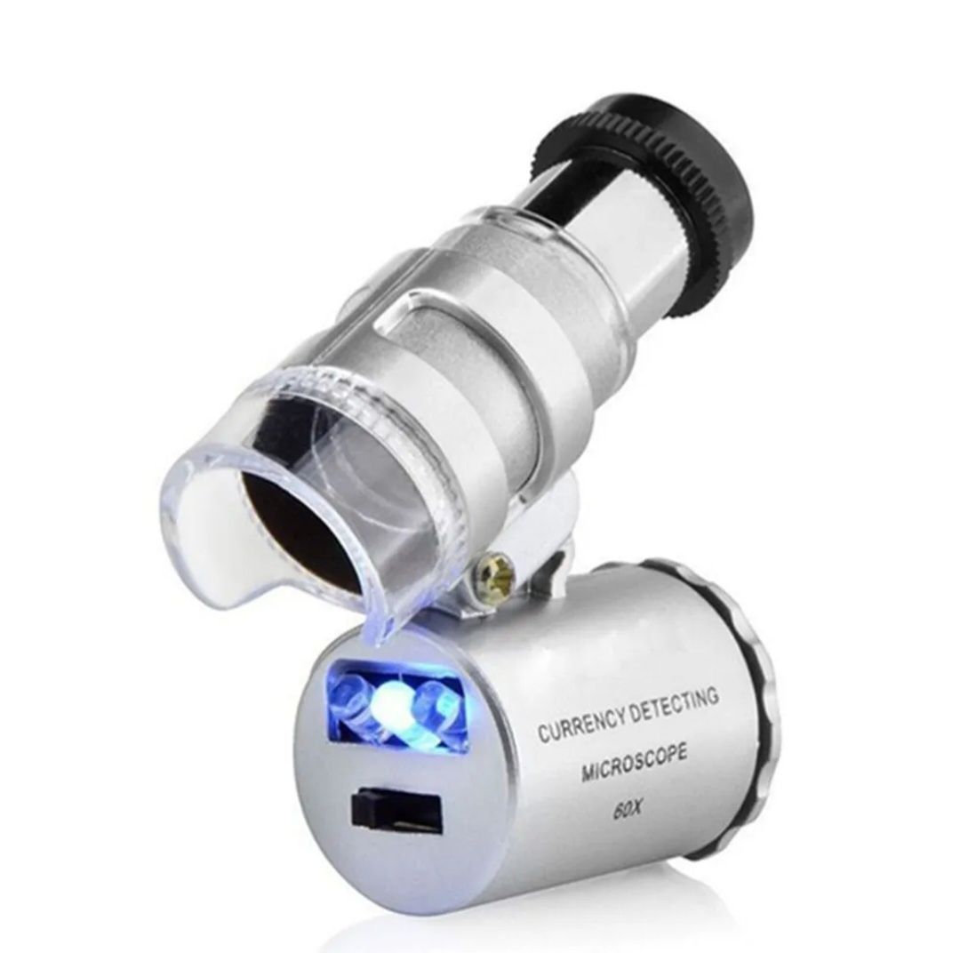 Mini Miscroscopio 60x Luz Ultra Violeta